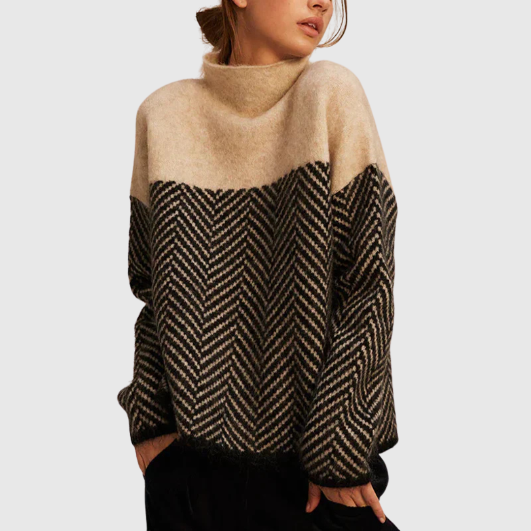 Louise | Blød rullekrave sweater til hyggelige dage