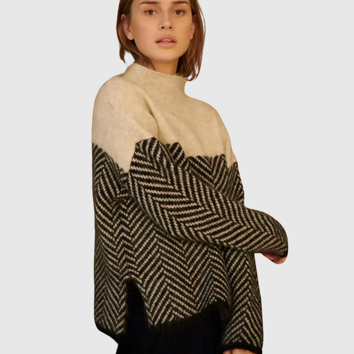Louise | Blød rullekrave sweater til hyggelige dage
