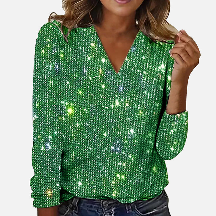 Jade |  Blouse à Col V en Diamant