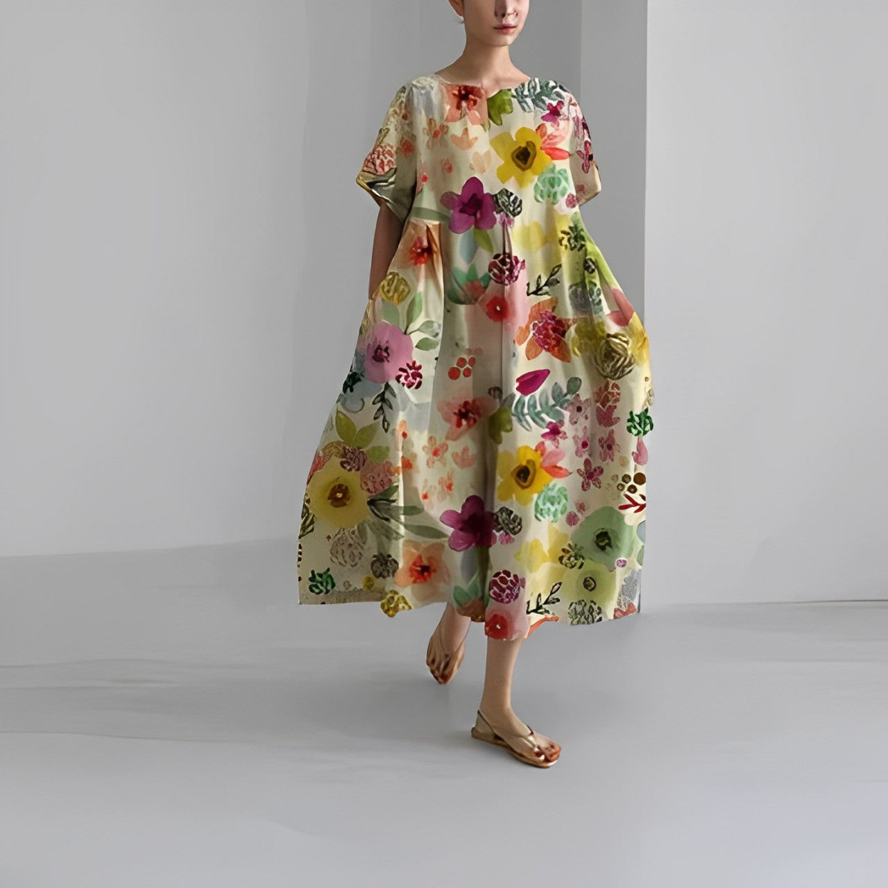 Amelia - Robe bohème à fleurs