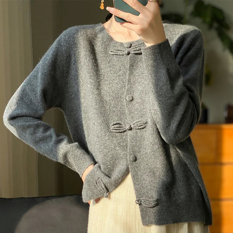 Helena | Cardigan avec Détail Nœud