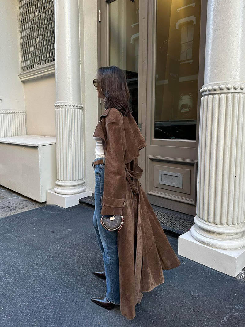 Emilia Suede Trenchcoat